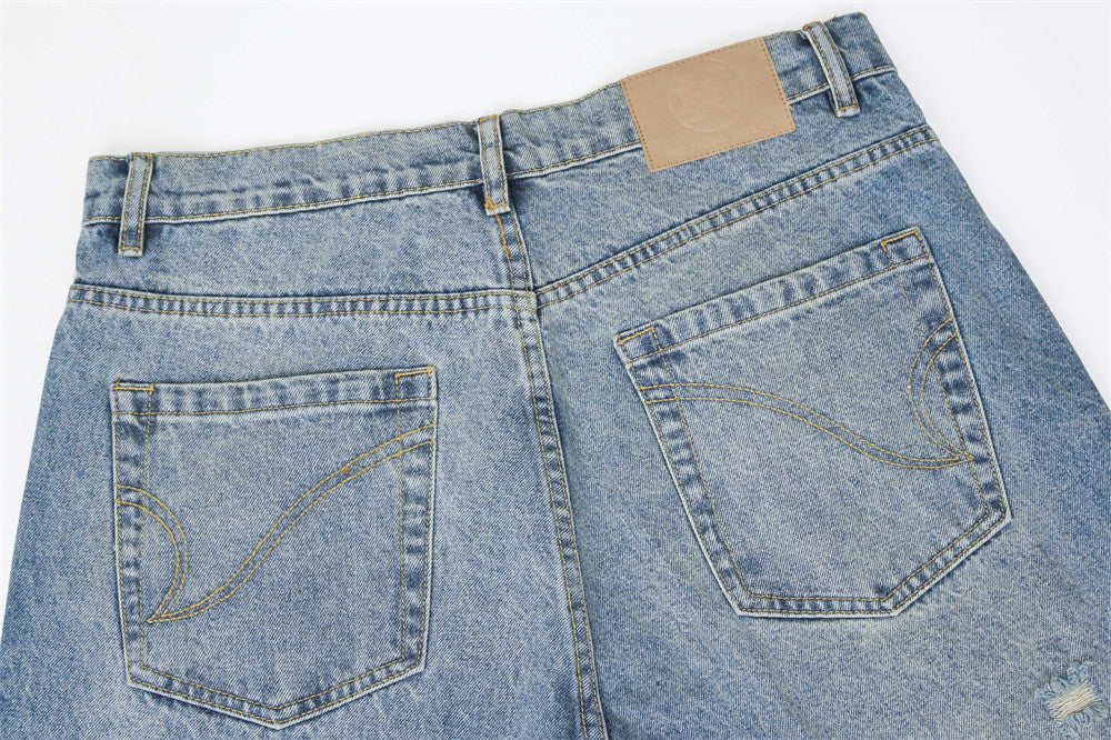 Fashion American Street Ripped Jeans Men