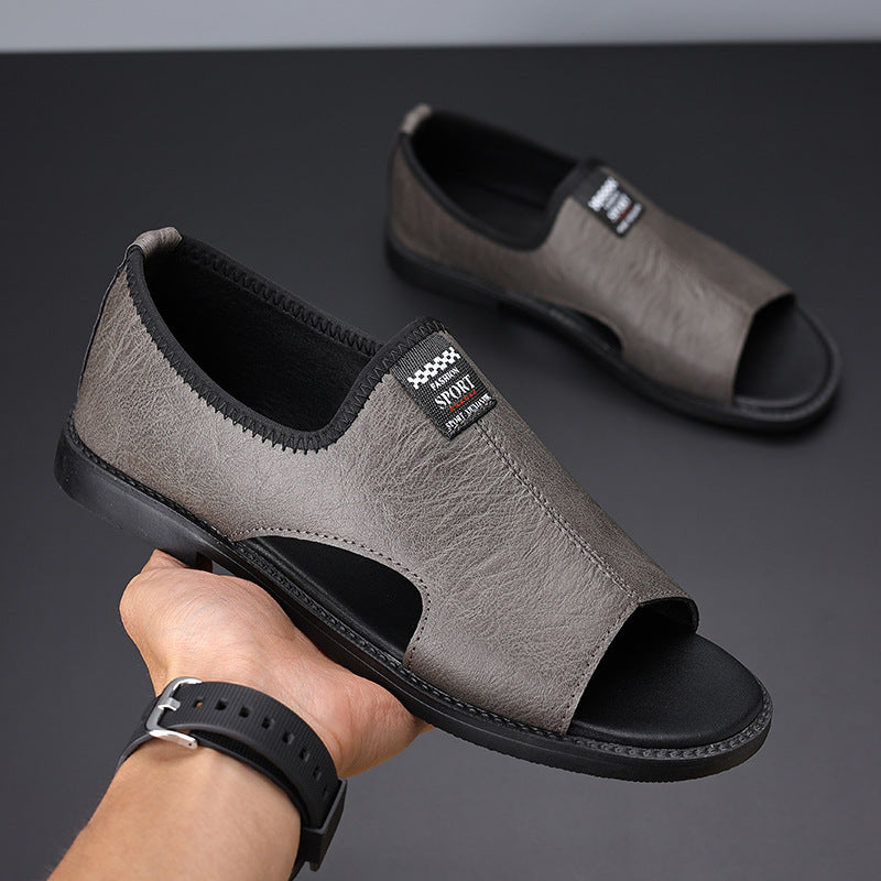Roman Casual Sandals Soft Leather Non-slip Men