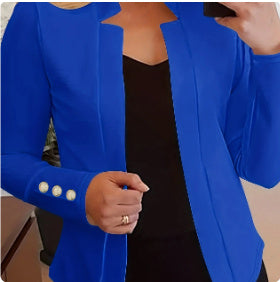 Solid color casual professional blazer