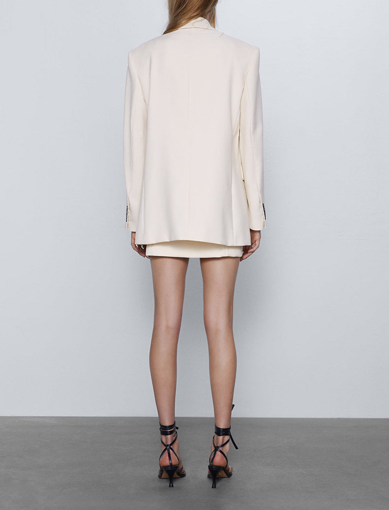 Drape commute one button blazer