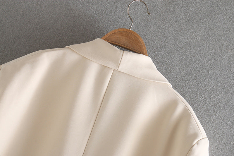 Drape commute one button blazer